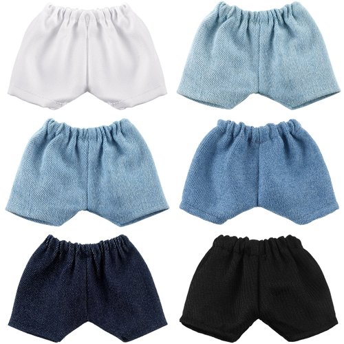Bencailor 6 Pcs Short Doll Pants Doll Clothes Shorts Smart Doll Clothes Accessories for Christmas 8-12 Inch Dolls, 6 Colors(Style 2)