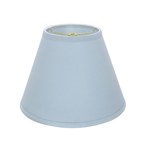 Aspen Creative 32196A Transitional Empire Shape Spider Construction Lamp Shade, Light Blue, 6" Top x 12" Bottom x 9" Slant Height