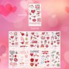 Valentines Day Temporary Tattoos for Kids，Valentine Party Favors, Valentines Gifts for for Classroom Boys Girls School Class Party Favors