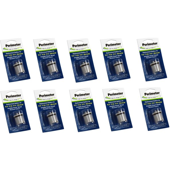 Perimeter Technologies Ten Pack Dog Fence Batteries for Invisible Fence R21 & Microlite Receiver Collars