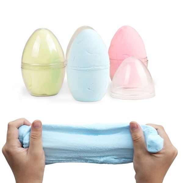 BOHS Evermold Floating Clay - Egg Set - Water Floating,Never Harden, Stretchy & Moldable - Play Anywhere from Tabletop to Bathtub & Pool- Ideal for Easter Day Gifts & Party Favors,3pcs