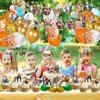 Safari Animals Party Decorations Includes Banner Honeycomb Centerpieces Cake Cupcake Toppers and Balloons Wild Animals Jungle Party Decorations for Baby Shower Decorations