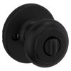Kwikset Cove Entry Door Knob with Lock and Key, Secure Keyed Handle Exterior Doorknob, Front Entrance and Bedroom, Matte Black, Pick Resistant SmartKey Rekey Security