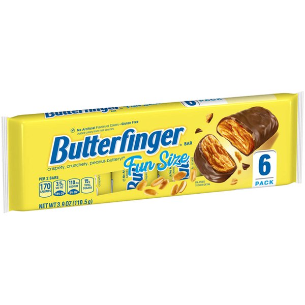 Butterfinger Fun Size Bars 6 Pack Tray, 3.9 oz