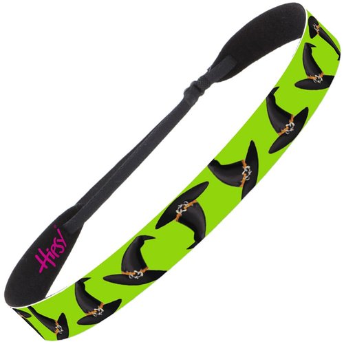 Hipsy Adjustable Non Slip Halloween Headband for Women Girls & Teens (Witch Hat Green)