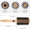 BRUSHZOO Round Brush for Blow Out Styling, Curling, Straightening for Women & Men - Wooden Brush with AddShine Volume (2.4 Inch)