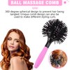 INVODA 3D Round Hair Brushes for Women Blow Drying Detangling Hairbrush 360 Degree Styling Hair Brush for Thick Curly Hair Circle Hair Comb for Wet and Dry Hair (2 PCS)