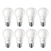 Philips 462168 LED Bulb 8 Pack 60 Watt Equivalent, Daylight (5000K) A19 Non Dimmable, Medium Screw Base