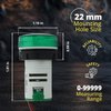 Digital Led Display Indicator Light Counter 22mm, Measuring Range 0-99999, Signal Light for Mount Panels - AD101-22CT Model, Circle Panel, Green (3 Pack)