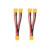WMYCONGCONG 2 PCS XT60 Parallel Battery Connector Cable Dual Extension Y Splitter 1 Female to 2 Male for DJI Phantom RC Plane