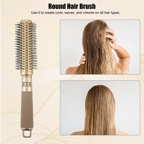 VOCOSTE Round Hair Brush, Detangling Brush Wet Hair Brush for Curling Blow Drying Styling All Hair Types