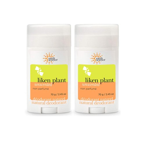 Earth Science Aluminum-Free Liken Deodorant, Unscented - 2.5 oz - 2 pk