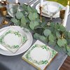 100 Pcs Sage Green Napkins 13 x 13inch Eucalyptus Leaf Paper Napkins for Home Birthday Party Wedding Sage Green Party Decorations Baby Shower Party Supplies