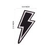 U-Sky Iron on Patches for Motorcycle Jackets, 3pcs Black Lightning Iron-on Patch, Sew on Appliques for Clothes Backpacks Jeans Bags Bedsheets to Cover Logo Rip Size 2.5x0.8inch