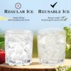 Reusable Ice Cube for Drinks, Square Plastic Ice Cubes 30 Pack, Refreezable Plastic Ice Cubes Without Diluting, Easy to Use Washable Non-Melting Fake Ice Cube for Coffee, Whiskey, Cocktails, White…