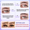 TOOCHUNAG Fluffy Lash Clusters with Bottom Lashes Thick Cluster Eyelash Extensions Wispy Individual Lashes with Lower Eyelash Clusters 10-18mm 80D+100D Clusters Lashes DIY Curly Lash Extension at Home