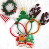 Aneco 9 Pack Christmas Headbands Christmas Glasses Frames Xmas Party Hat Headwear Christmas Costume Accessory for Christmas Party Supplies