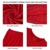 WEERTI Thermal Underwear for Women Long Johns Women with Fleece Lined, Base Layer Women Cold Weather Top Bottom（Red M）