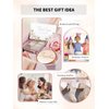 Getinbulk Compact Mirror for Purse, Double-Sided 1X/2X Magnifying Metal Pocket Makeup Mirrors(Round, Rose Gold)