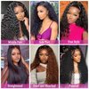 WENONE 13x6 Deep Wave Lace Front Wigs Human Hair 180 Density HD Full Lace Frontal Wigs Pre Plucked Bleached Knots Curly Human Hair Wig with Baby Hair 28 Inch Wigs for Black Women