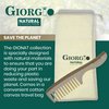 Giorgio GIONAT5 Natural Wooden Detangling Comb with Comfortable Handle - Wide Tooth Comb for Curly Hair, Bamboo and Beechwood Hair Combs for Thick Hair - Organic Wooden Hair Comb for Men and Women