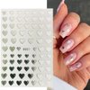 8 Sheets Heart Love Nail Art Stickers Decals 3D Self-Adhesive Nail Art Supplies Heart Nail Art Decorations Heart Design Nail Accessories for Women Girls Kids Manicure Tips Charms DIY Nails Art