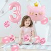 Cat Birthday Decorations, Cat Balloons, Pink 3 Balloon Number 40inch, Cat Themed Birthday Party Decorations, 3rd Birthday Decorations For Girl