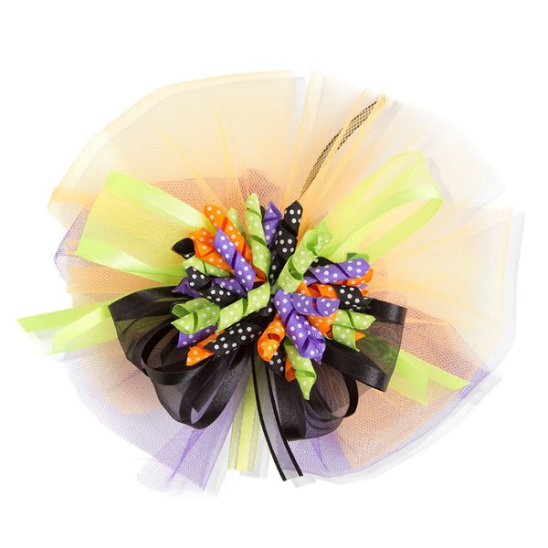 Purple, Green, Black & Orange Childs Hair Clip