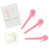 THE PONY PICK Hair Elastic Rubber Bands Cutter Tool – Easy To Use, Pain Free, No Hair Damage – Ponytail Cutter Tool for Kids & Toddlers (3 Packs of Pony Pick & 50 Clear Hair Elastics)