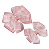 Little & Big Sister Pinwheel Hair Bow Set 4" & 3"