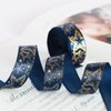 Navy Blue Ribbon with Gold Star Navy Silk Ribbon Navy Blue Satin Ribbon,10 Yards 7/8（22mm) for Gift Wrapping Craft Packing, DIY Craft, Wedding Party Bows Bouquet,Valentine's Day Supplies