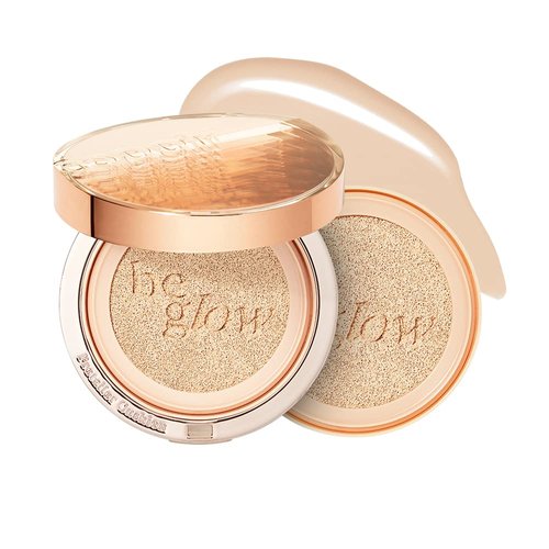 Espoir Pro Tailor Be Glow Cushion New Class #2 Ivory 0.46 oz with 0.46 oz Refill | Long-Lasting Dewy Cushion Foundation | Radiant & Glow Skin with Buildable Coverage | Korean Cushion Foundation