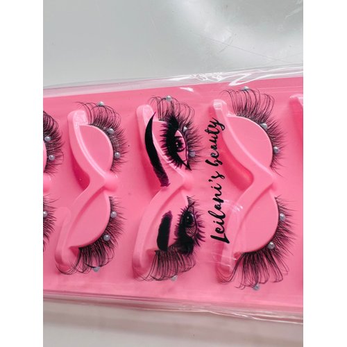 False Eyelashes, 5 Pairs, Wispy Long Curls, Faux Mink Look, Reusable
