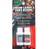 TOXIX Liquid Latex and Fake Blood Kit, 1 fl oz each, Clear Latex and Realistic Red Blood for Special Effects, Halloween Costumes, Scars, Wrinkles, Wounds, Bites, RED/CLEAR
