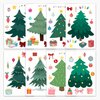 Mobiusea Creation Christmas Party Favors | Make a Tree Stickers | 40 pcs Christmas Crafts for Kids Bulk | 4 x 6 inch | Clear Christmas Tree and Ornament Decorating Craft Sticker Set
