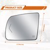 Driver Left Side Heated Mirror Glass - Side View Heated Convex Mirror Glass with Rear Holder and Turn Signal, Replacement For Toyota 2008-2017 Sequoia 2007-2020 Tundra Passenger Side Mirror