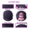 Nvnvdij U Part Wigs Human Hair Wigs For Black Women Brazilian Straight Human Hair Wigs 180% Density Glueless Natural Color U-part Wigs (26inch)