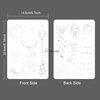 2pcs White Tiny Tattoo Practice Skin Double-Sided Minimalist Tattoo Practice Pad 30 Stencil Designs Floral Tattoo Designs Fake Skin (2pcs)