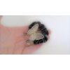 Butterfly blue gray teal hair tie pony tail holder scrunchie with crystals (Primary color: Blue)