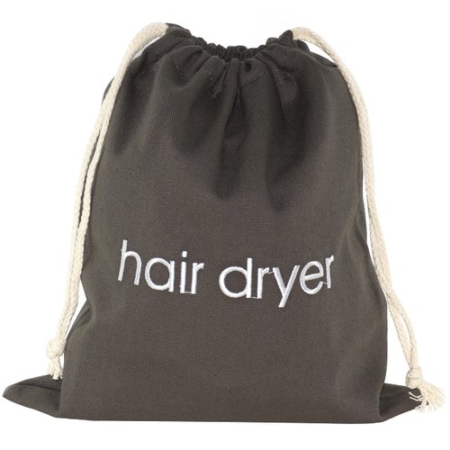 IFAMIO Hair Dryer Bag Cotton Drawstring Hairdryer Storage Container for Makeup Tools, Straightener 11.8 X 13.8 Inch Travel Cotton Organizer Cover for Home, Hotel