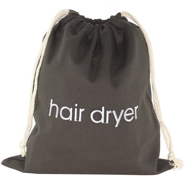 IFAMIO Hair Dryer Bag Cotton Drawstring Hairdryer Storage Container for Makeup Tools, Straightener 11.8 X 13.8 Inch Travel Cotton Organizer Cover for Home, Hotel