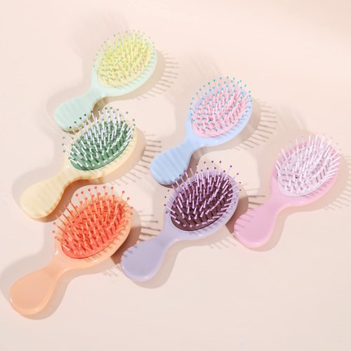 24PCS Wet Dry Hair Brush Mini Travel Portable Soft Brush Wet Hair Brush Colorful Hair Combs Set,Pocket Detangler Hair Combs Birthday Baby Shower Party Favor Gifts for Guest (1 Style)