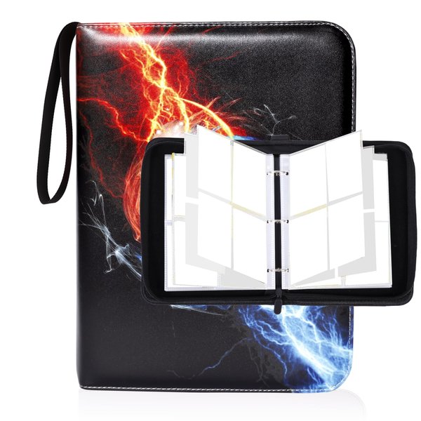 Homagical Card Binder 4-Pockect, 520 Cards Trading Card Binder with 65 Sleeves, Portable Waterproof Collector Card Album Card Folder for MTG, TCG, Sports Cards, Game Cards