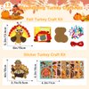FVNPIHAM Thanksgiving Craft Kits for Kids, Turkey Crafts Felt Turkey Necklace Craft DIY Fall Crafts Make a Turkey Stickers, Classroom Activities Party Favors Supplies 12 Sets