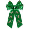 Christmas Hair Bows for Women Girls Christmas Tree Hair Bow Clips Jeweled Red Green Hair Bows Festive Holiday Hair Ribbons with Long Tail Christmas Hair Accessories Outfits Holiday Gifts (Pattern C1)