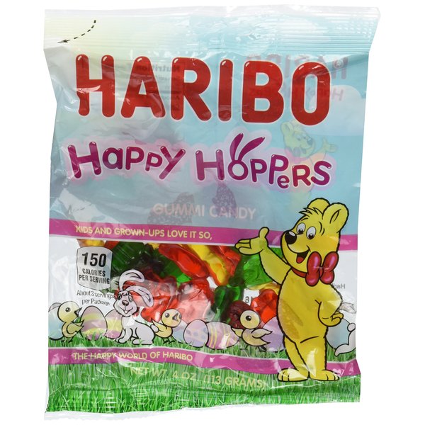 Haribo Happy Hoppers Gummy Candy 4oz (6-pack)