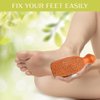 QUBA LINEN Pumice Stone for Feet - 2-Sided Terra Cotta Foot Scrubber, Professional Exfoliating Clay Stone for Feet Hands Body Care - Pumice Stone for Feet Callus Remover, Brown