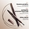 CRASLAN Makeup Brow Eyebrow Definer Pencil, Waterproof, Longlasting, Dual-Sided Brow Brush with Refill & Spoolie, 03 Natural Brown,Triangle Tip