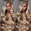 Wiggins Hair Ombre Blonde Lace Front Wig Human Hair Highlight Brown Lace Front Wigs Human Hair 4/613 Brown Blonde Highlight Wig 5x5 Straight Lace Front Wigs Human Hair Wigs For Black Women 20 Inch