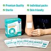 General Medi Waterproof Transparent Adhesive Island Dressing (50 Count, 4" x 4"), Wound Care Pad with Adhesive Border - Sterile, Soft & Highly Absorbent Medical Grade Dressing Pad